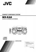 JVC CAMXKA6 MXKA6 MXKA6J Audio System Operating Manual