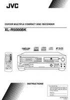 JVC XLR5000 XLR5000BK Audio System Operating Manual