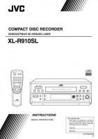 JVC XLR910SL Audio System Operating Manual