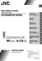 JVC XVN30BK XVN33SL DVD Player Operating Manual