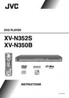 JVC KVN352S XVN350B DVD Player Operating Manual