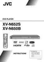 JVC XVN650B XVN652S DVD Player Operating Manual