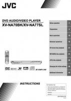 JVC XVNA70BK XVNA77SL DVD Player Operating Manual