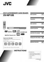 JVC XVNP10S DVD Player Operating Manual