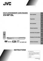 JVC XVNP1SL DVD Player Operating Manual