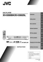 JVC XVS500BK XVS502SL DVD Player Operating Manual