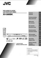 JVC XVS60BK XVS65GD DVD Player Operating Manual