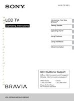 Sony KDL55EX640 TV Operating Manual