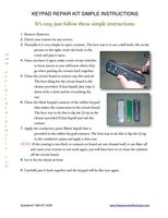 Generic Fix the Keys on any Remote Control Keypad Repair Kit Repair and Testing Solution