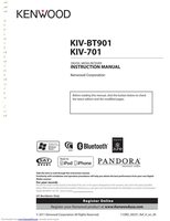 Kenwood KIVBT901 Car Audio System Operating Manual