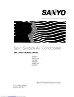 Sanyo KS0911 KS1211W KS1822 Air Conditioner Unit Operating Manual