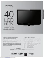 Hitachi L40A105 TV Operating Manual