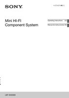 Sony LBTSH2000 Audio System Operating Manual