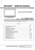 Sharp LC26SH12U TV Operating Manual