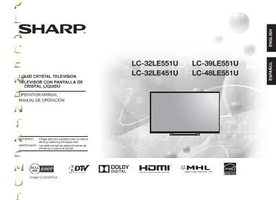 SHARP LC39LE551OM Operating Manual