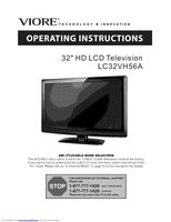 Viore LC32VH56A TV Operating Manual