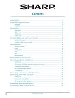 Sharp LC50LB261U TV Operating Manual