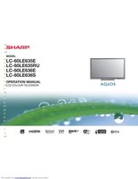 Sharp LC60LE632U TV Operating Manual
