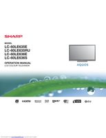 Sharp LC60LE632U TV Operating Manual