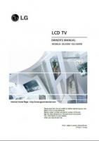 LG 32LX3DC 32LX3DCS TV Operating Manual