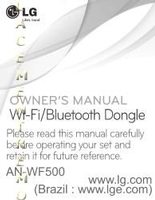 LG ANWF500 Bluetooth Dongle TV Operating Manual