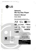 LG BD300 Blu-Ray DVD Player Operating Manual