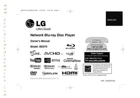 LG BD370OM Blu-Ray DVD Player Operating Manuals LG BD370OM Blu-Ray DVD Player Operating Manuals