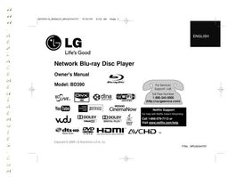 LG BD390OM Blu-Ray DVD Player Operating Manuals LG BD390OM Blu-Ray DVD Player Operating Manuals