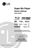 LG BH200 Blu-Ray DVD Player Operating Manual