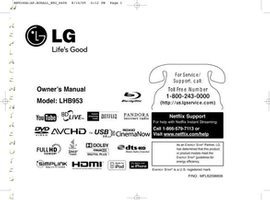 LG LHB953 Home Theater System Operating Manual