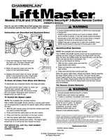 LiftMaster 373LM / 373LMC 3-Button Vizon 315 MHz Garage Door Opener Remote Control