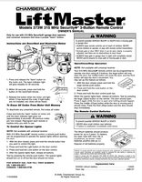 LiftMaster 373W 3-Button Vizor 315 MHz Garage Door Opener Remote Control