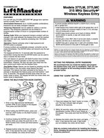 LiftMaster 377LM / 377LMC Wireless keyless entry 315MHz Garage Door Opener Remote Control