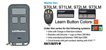 LiftMaster 890MAX 3 Button Mini Remote Control Garage Door Opener Remote Control