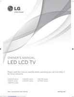 LG 55LM7600UA TV Operating Manual