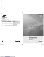 Samsung LN46B550K1F TV Operating Manual