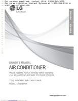 LG LP0814WNR Air Conditioner Unit Operating Manual