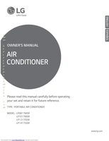LG LP1017WSR Air Conditioner Unit Operating Manual