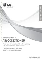 LG LP1311BXR Air Conditioner Unit Operating Manual