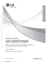 LG LW1511ER Air Conditioner Unit Operating Manual