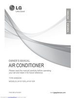 LG LW1511ER Air Conditioner Unit Operating Manual