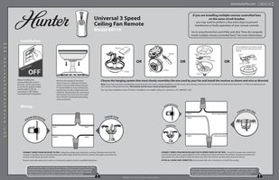 Download Hunter 99119 / IN2TX43 3 Speed Ceiling Fan Remote Control documentation