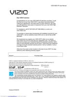 Vizio M261VP TV Operating Manual