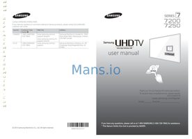 Samsung UN65HU7250FXZA TV Operating Manual