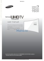 Samsung UN55JU7500FXZA TV Operating Manual