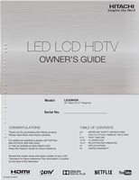 Hitachi LE32M4S9 TV Operating Manual