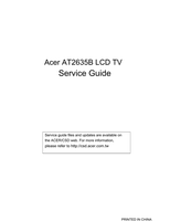 Acer AT2635B (38 pages) TV Service Manual