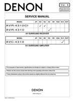 Denon AVR-4310CI AVR-4310 AVC-4310 S0025-1V06DM DG0912 (211 pages) Audio/Video Receiver Service Manuals Denon AVR-4310CI AVR-4310 AVC-4310 S0025-1V06DM DG0912 (211 pages) Audio/Video Receiver Service Manuals