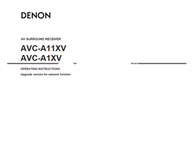 Denon AVC-A11XV AVC-A1XV (70 pages) Audio/Video Receiver Operating Manual