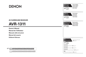 Denon AVR-1311 (64 pages) Audio/Video Receiver Operating Manual